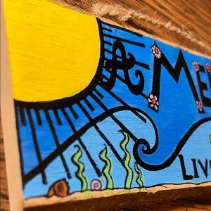 Handcrafted Blue Mermaid Wall hanging sign